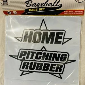 New Kids Sports Baseball Base Set- 5 pieces 1st 2nd 3rd Home Plate Pitcher Rub